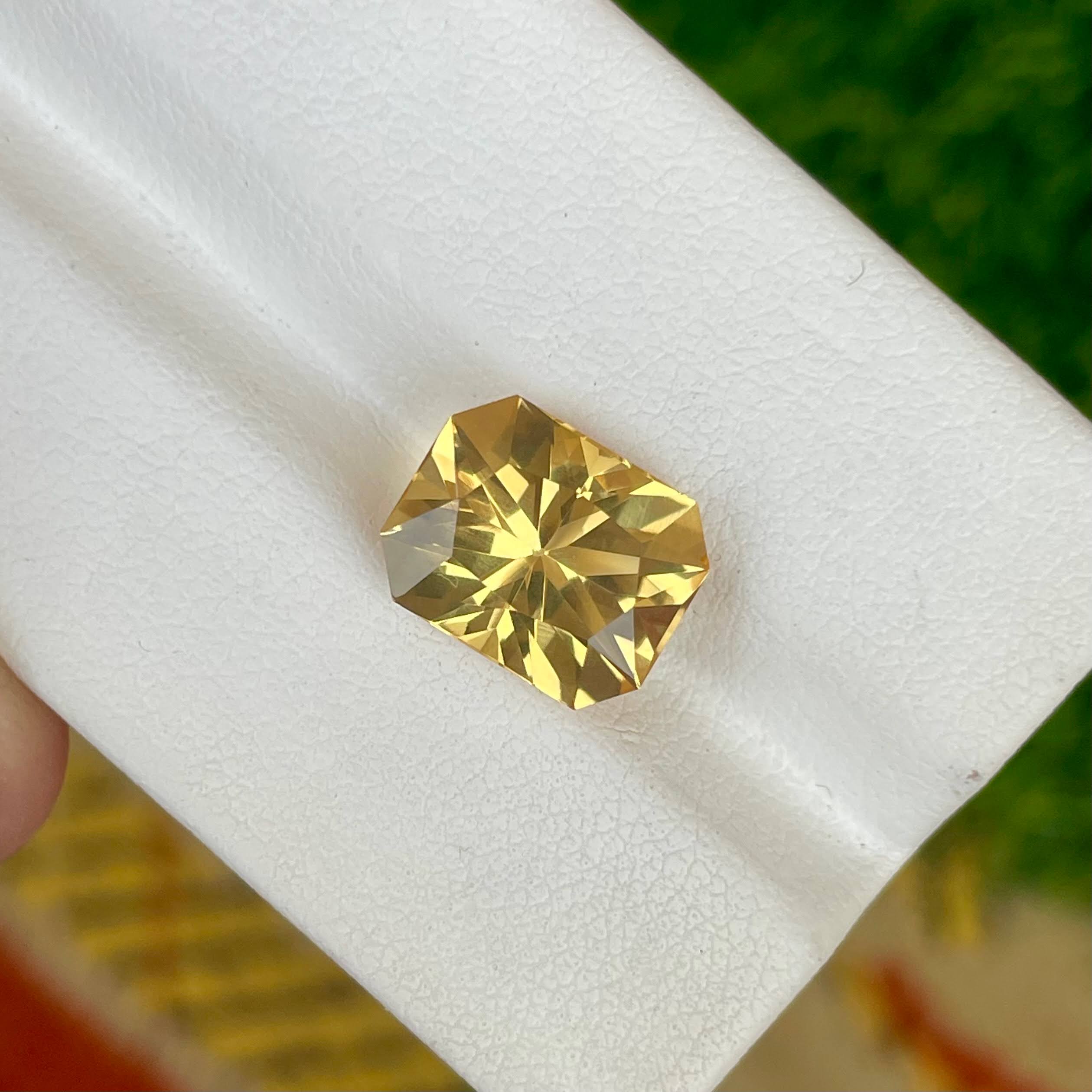 3.90 Carats Custom Precision Citrine
