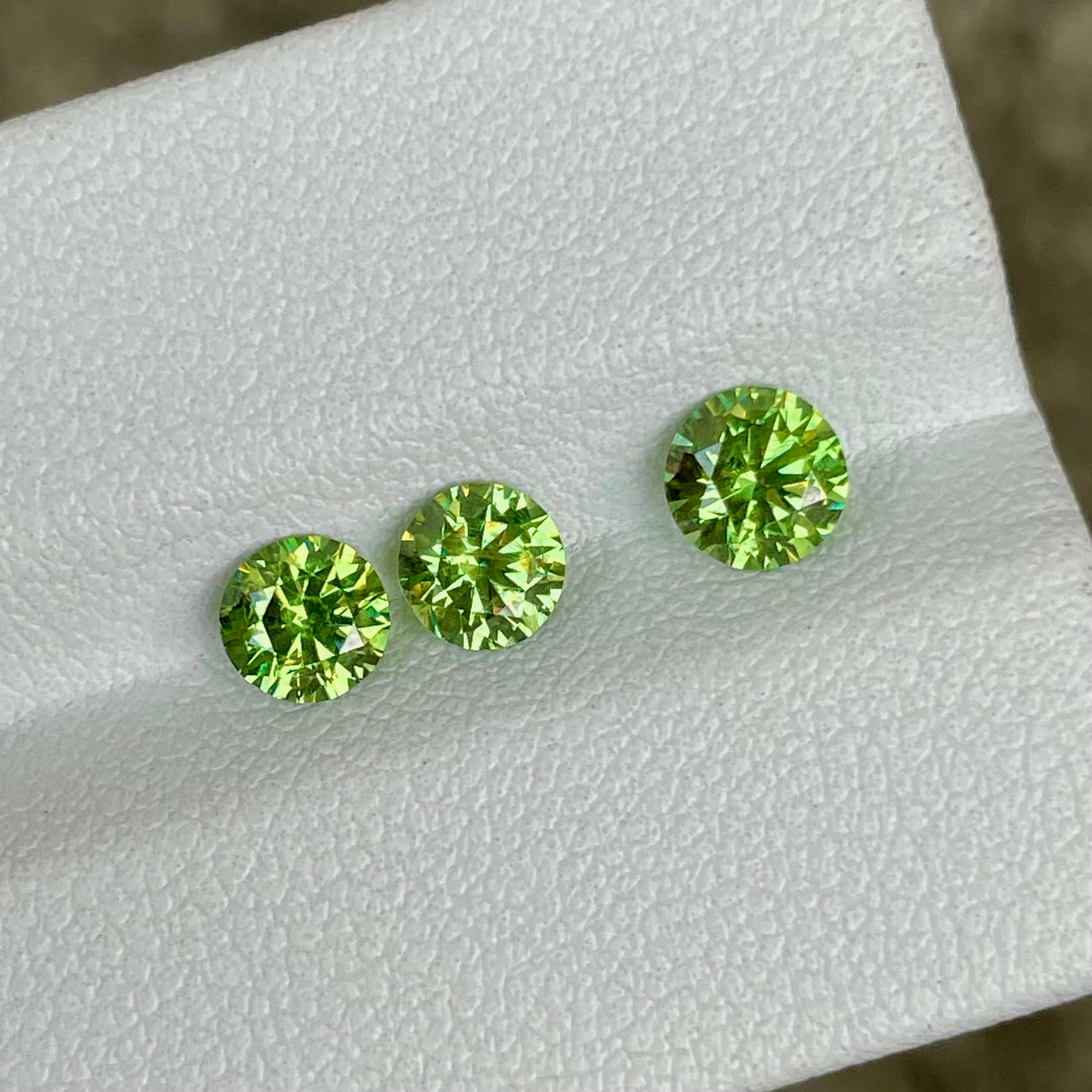 1.64 Carats Demantoid Garnet Set