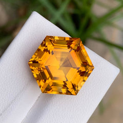 18.57Ct Natural Citrine | Loupe Clean Hexagon Gem