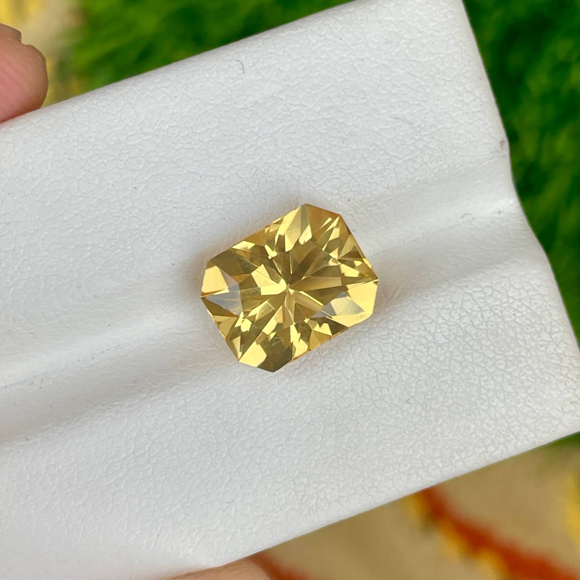 3.90 Carats Custom Precision Citrine