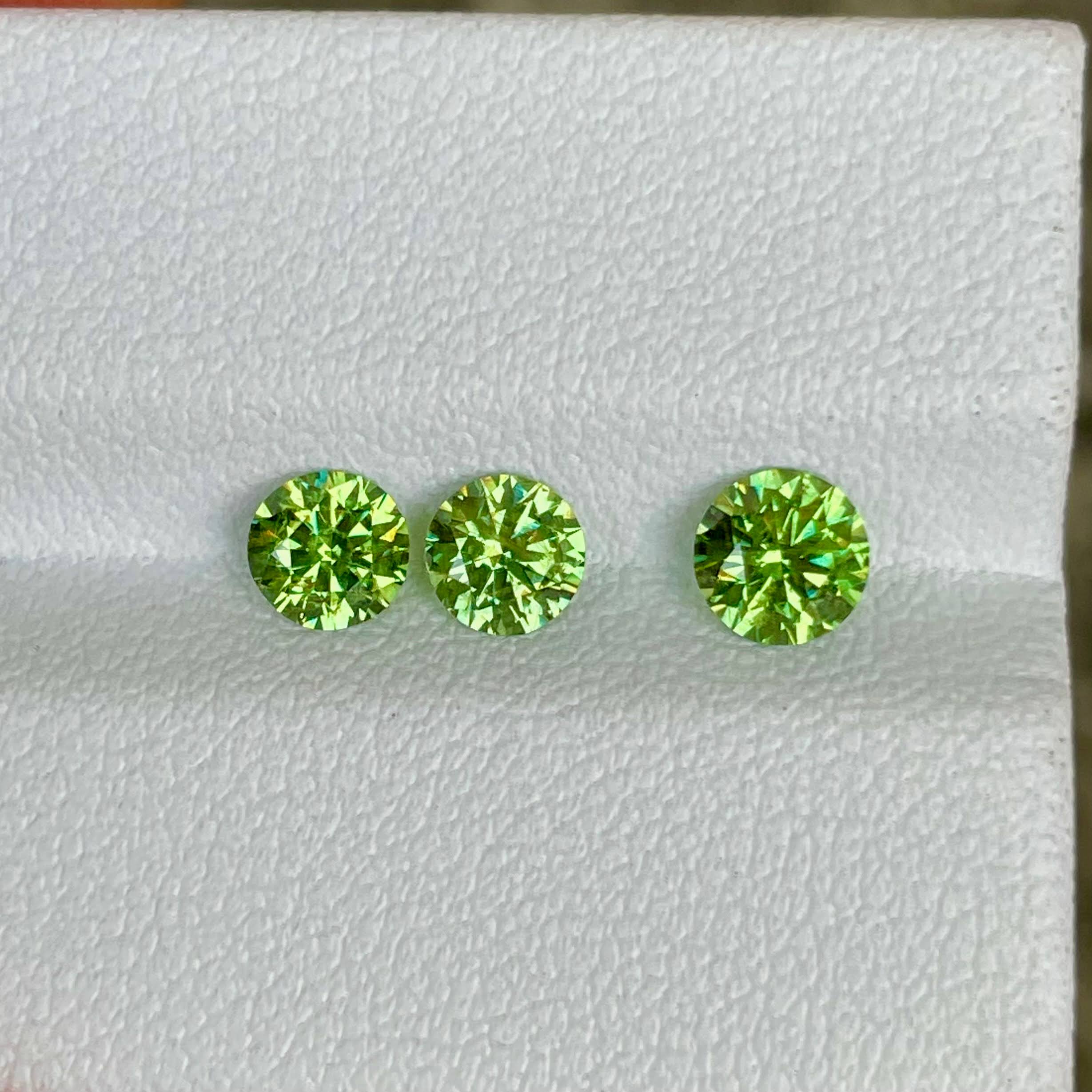 1.64 Carats Demantoid Garnet Set