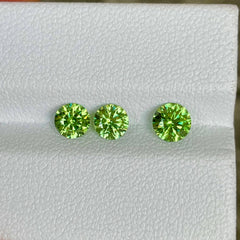 1.64 Carats Demantoid Garnet Set