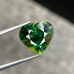 10.69 Ct Green Sapphire Heart Shape