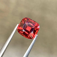 1-91-carats-tanga-mine-orange-red-garnet-cushion-faceted-tanzania