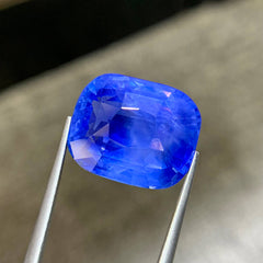 25.32 Ct No Heat Rare Blue Sapphire Cushion