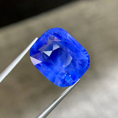 25.32 Ct No Heat Rare Blue Sapphire Cushion