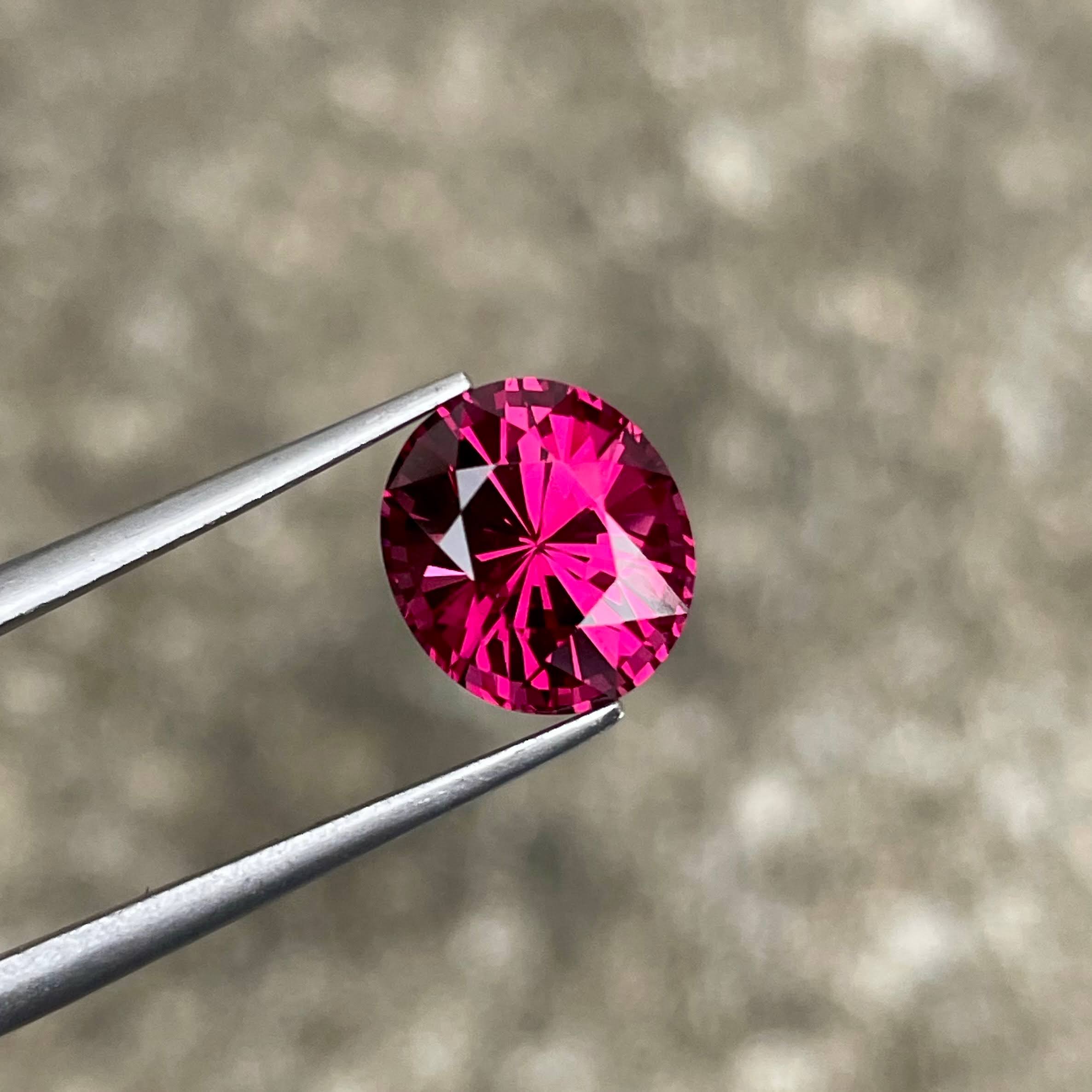 4.26 Carat Reddish Pink Garnet Stone