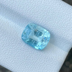 3.03ct Deep Blue Nigerian Aquamarine Cushion Cut