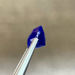 3.88ct Intense Blue Sapphire Pear Cut