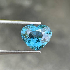 3.02 Carats Blue Spinel Stone Heart