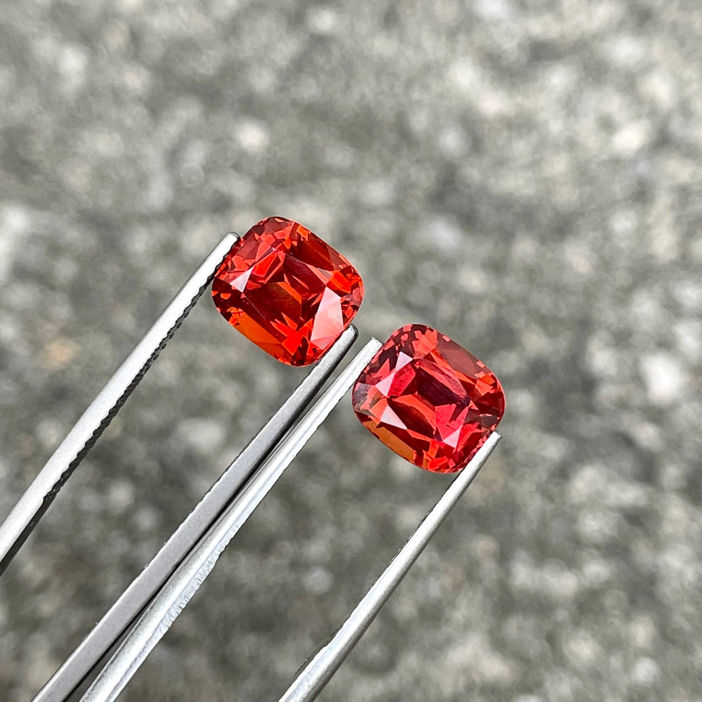 8.26 Carats Spessartite Garnet Pair