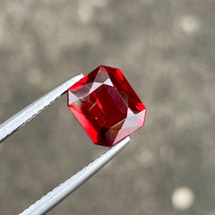 2.63 carats Red Garnet Stone Octagon Cut Natural Tanzanian Gemstone