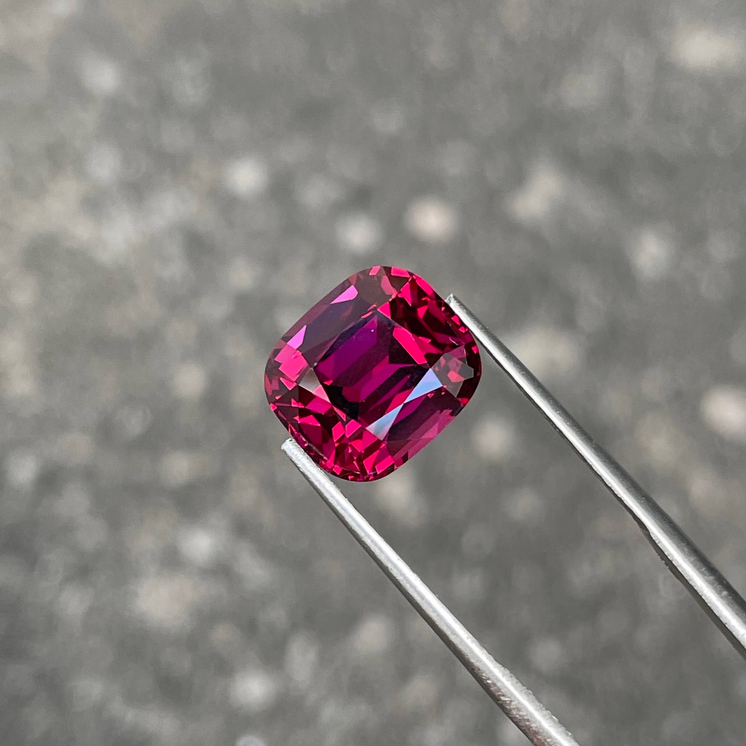 8.03 Carat Pinkish Red Garnet Stone