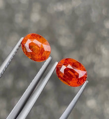 3.17 Ct Fanta Spessartite Garnet Pair Oval