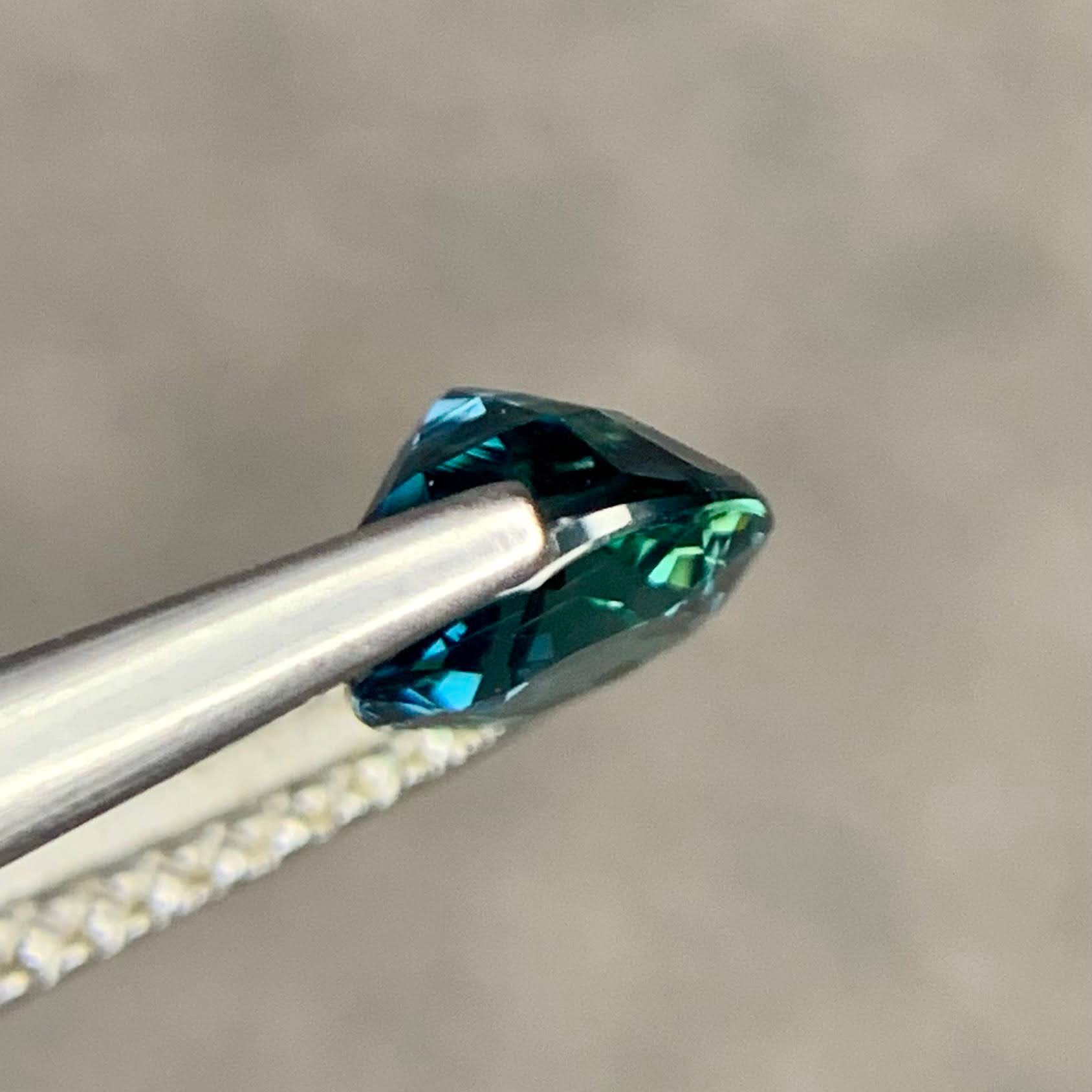 1.20 Ct Teal Sapphire Oval Cut