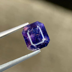 1.29ct Pink Blue Sapphire Emerald Cut