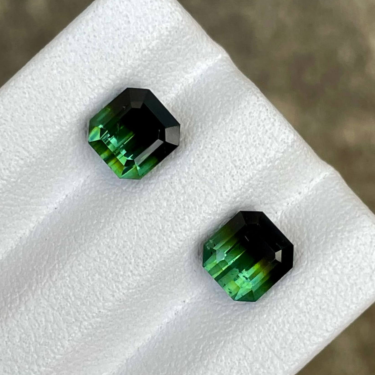 3.72 Carats Bi Color Tourmaline Pair