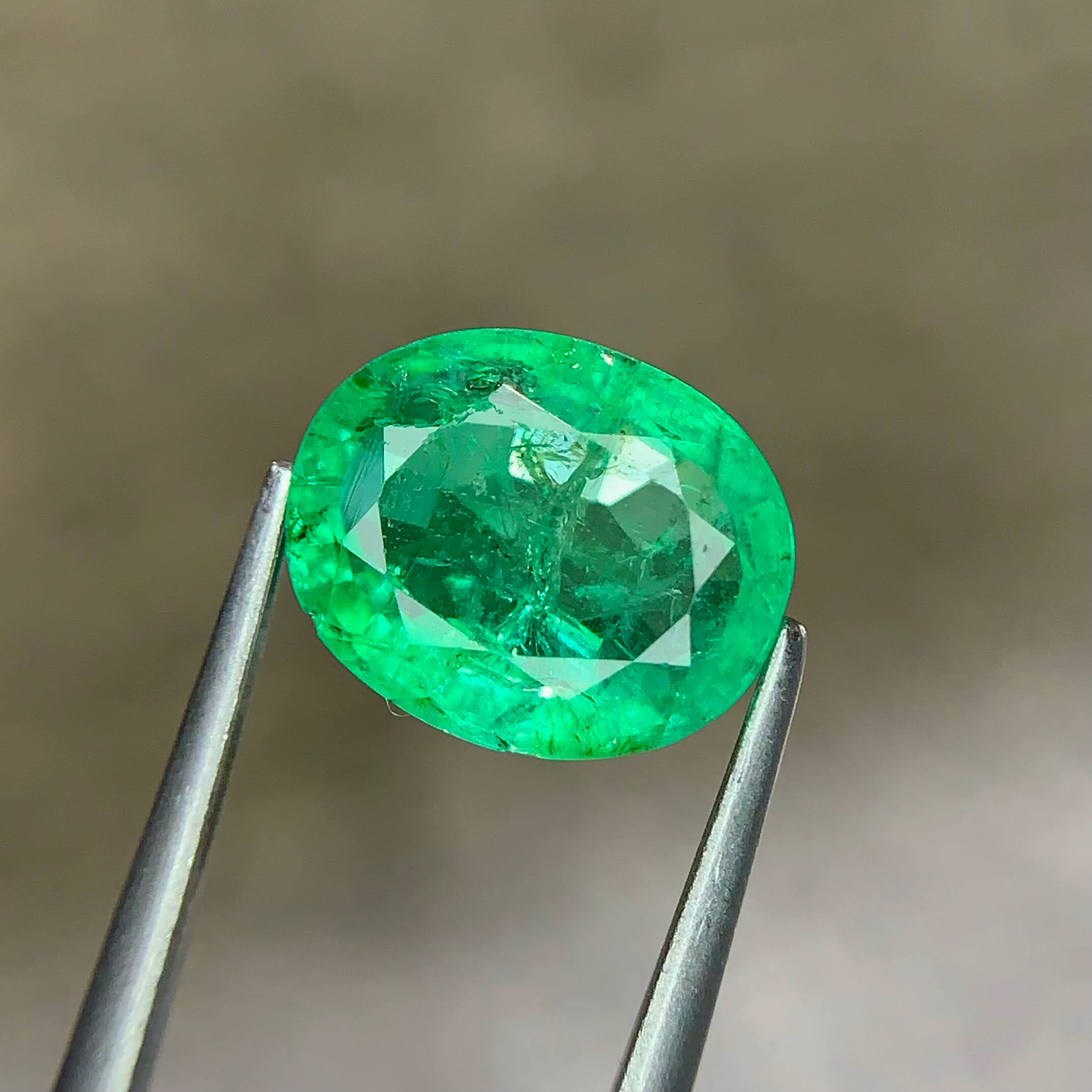 3.04 Ct Natural Zambian Emerald Oval Cut