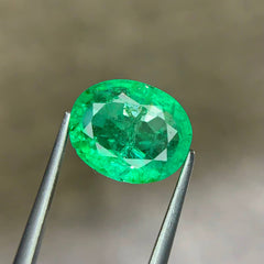 3.04 Ct Natural Zambian Emerald Oval Cut