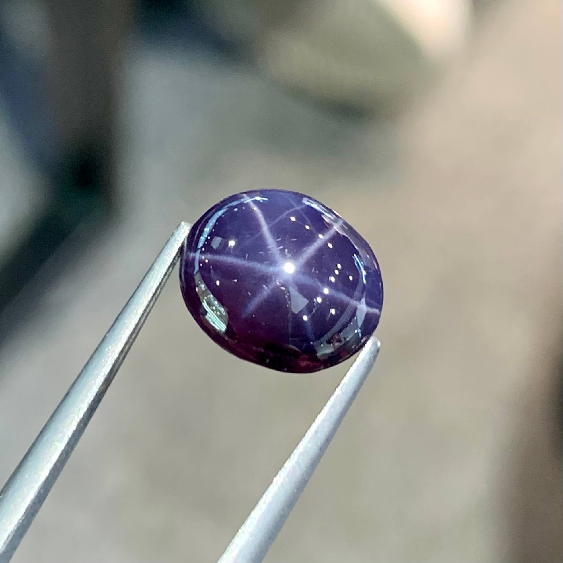 4.11 Carats Natural Star Spinel Stone Cabochon Cut Sri Lankan Gemstone