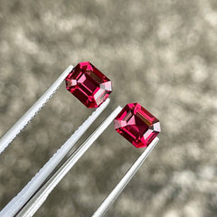 2.40 Carats Red Spinel Stone Pair Gems