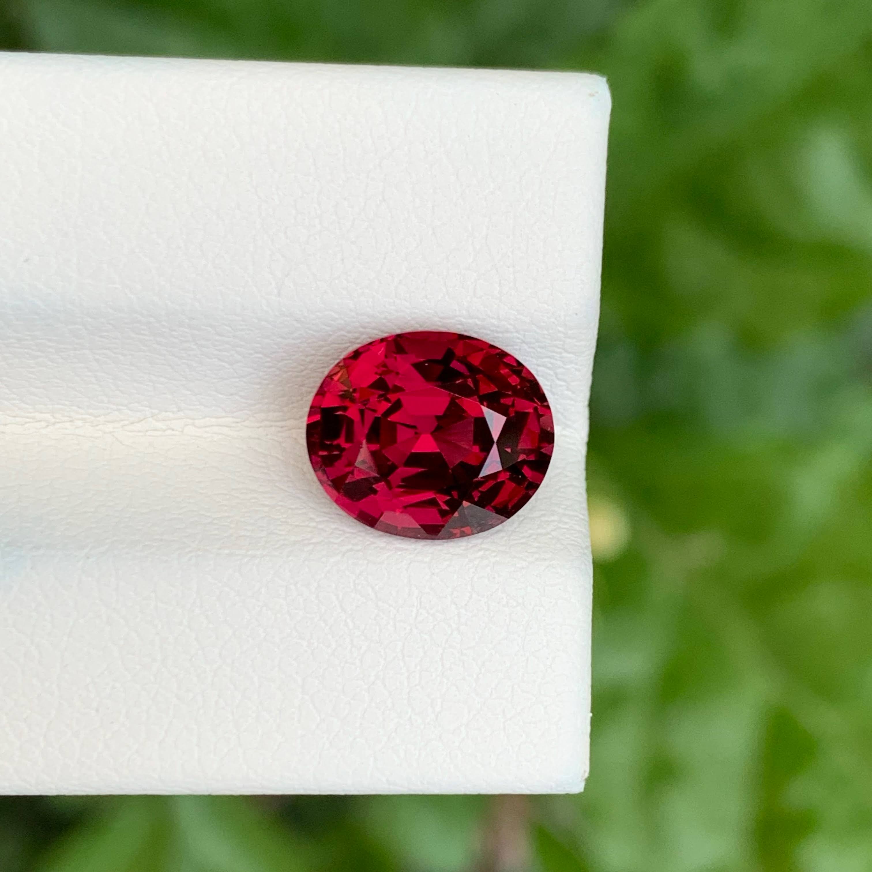 4.45 carat Pinkish Red Umbalite Garnet 