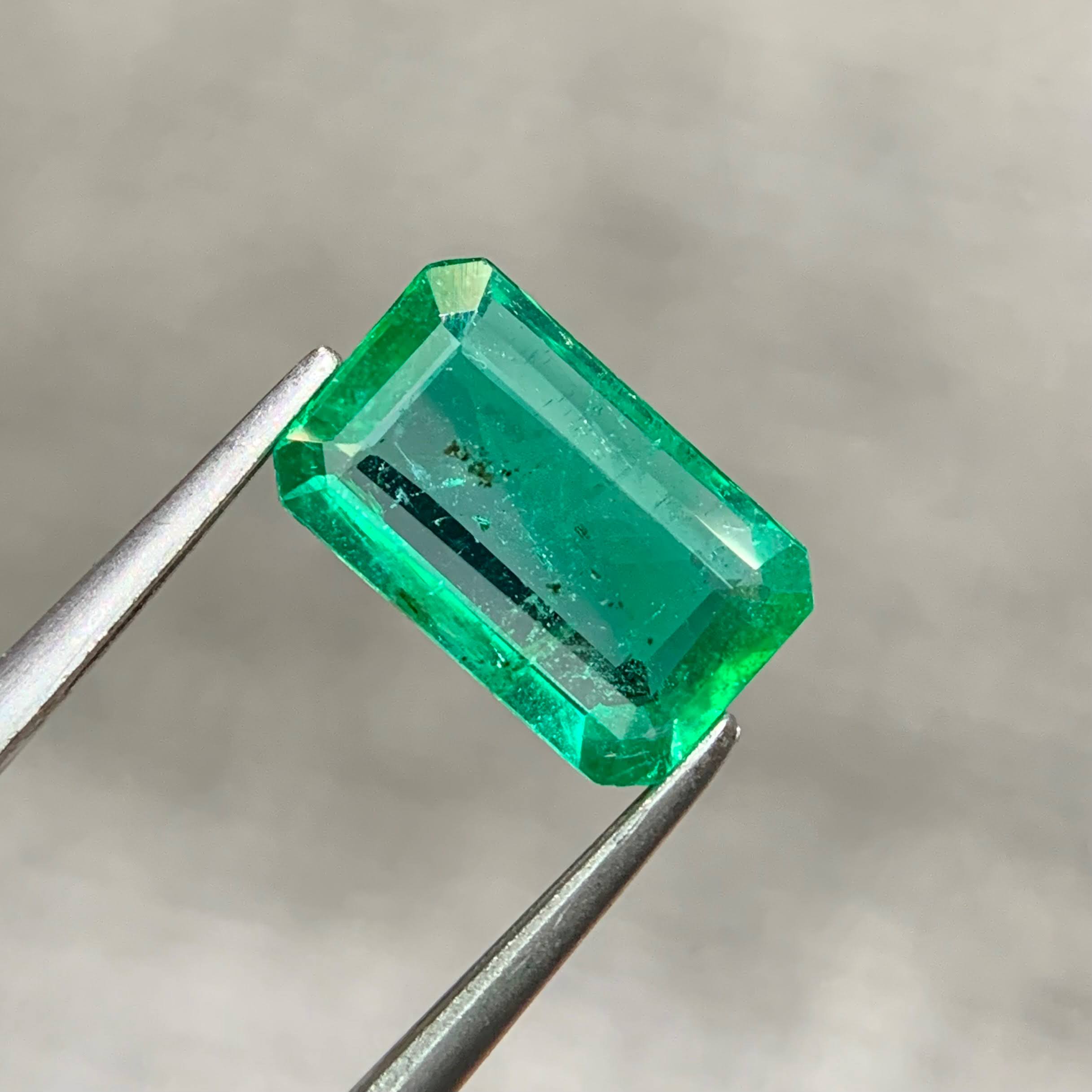 1.51 Ct Natural Zambian Emerald Emerald Cut