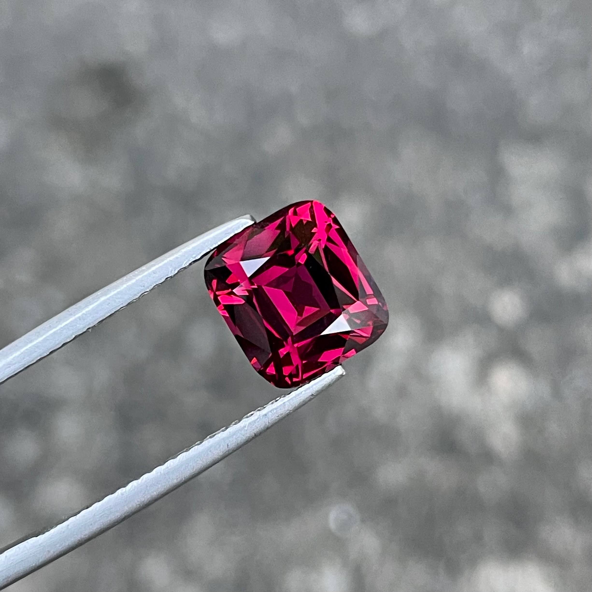 4.59 Carat Pinkish Red Garnet Stone