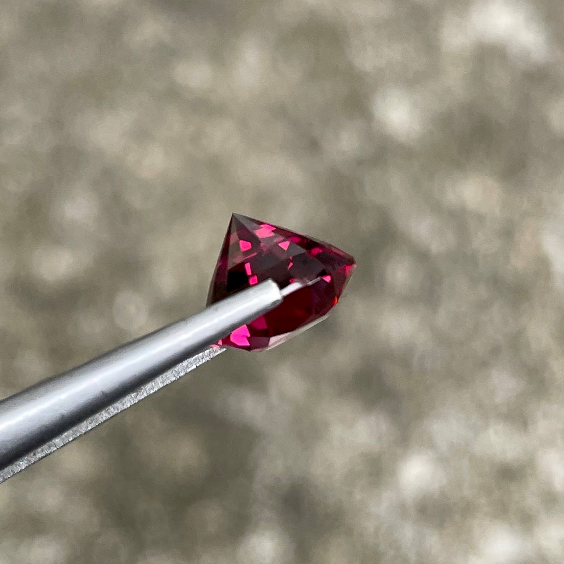 4.26 Carat Reddish Pink Garnet Stone