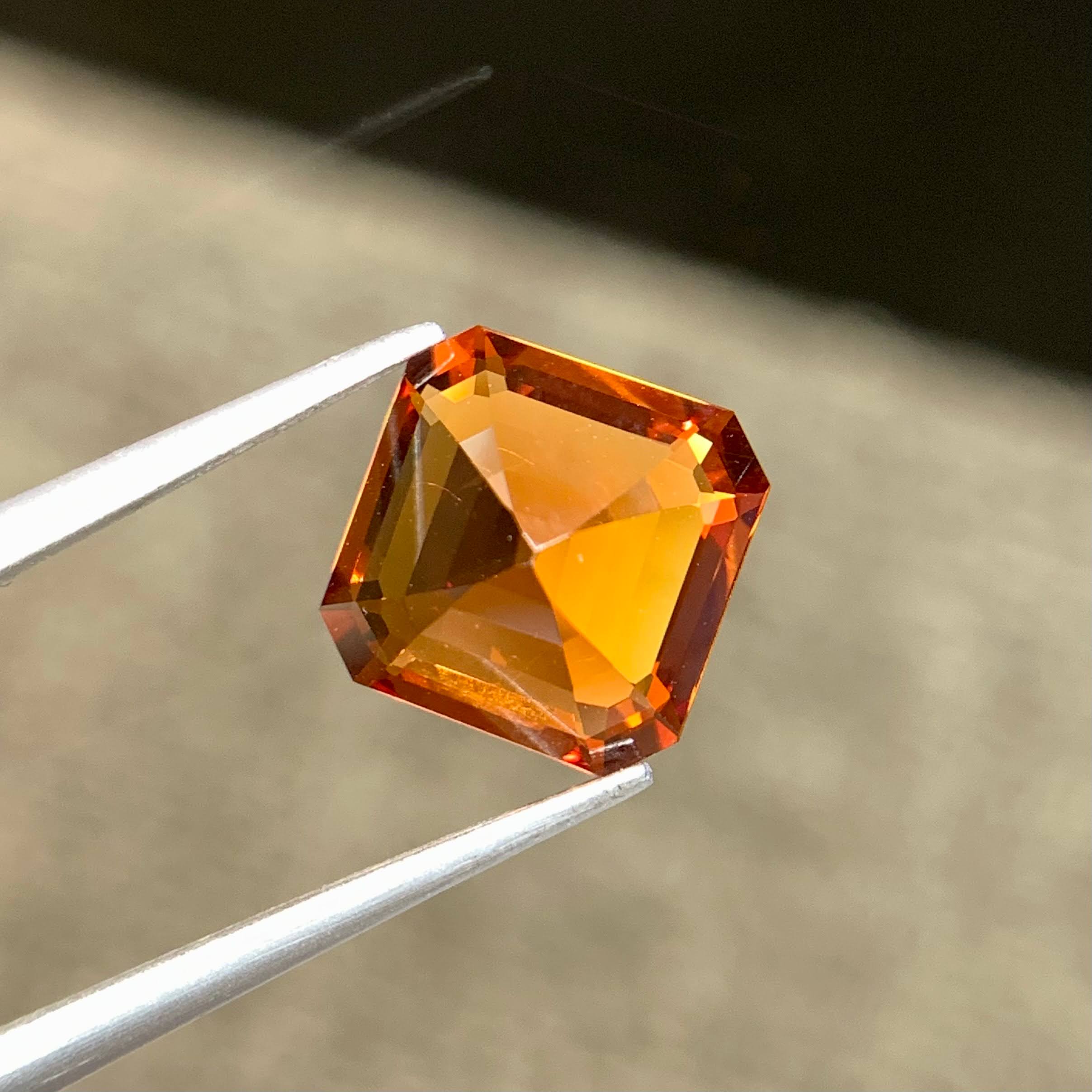 3-96-carats-bright-orange-spessartite-garnet-asscher-cut-tanzania