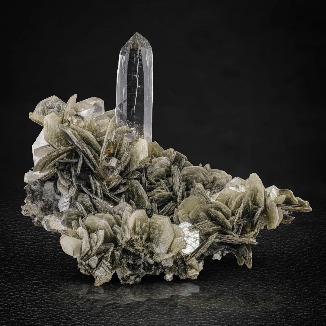 Smoky Quartz Crystal on Muscovite