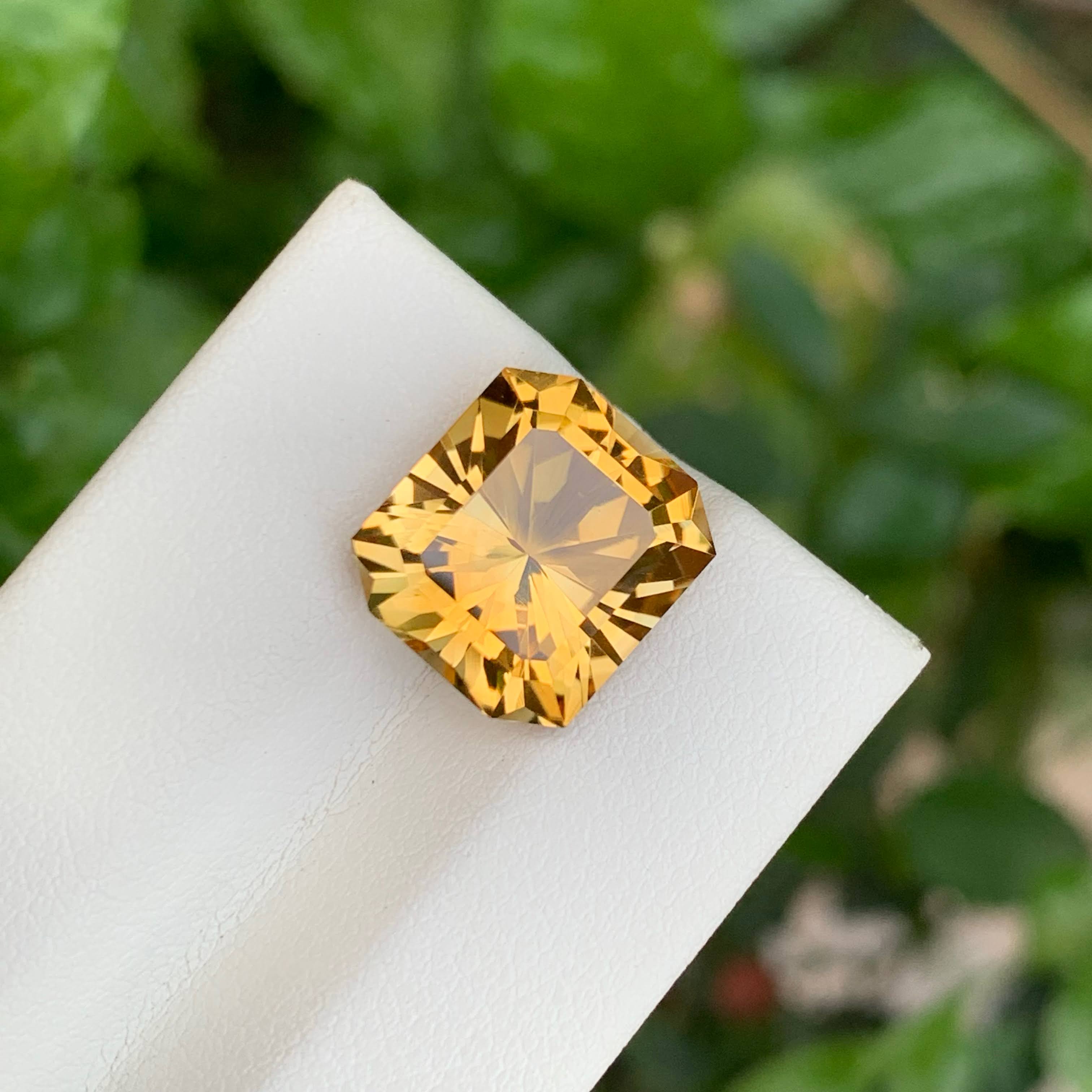 6.40 Carats Custom Precision Citrine