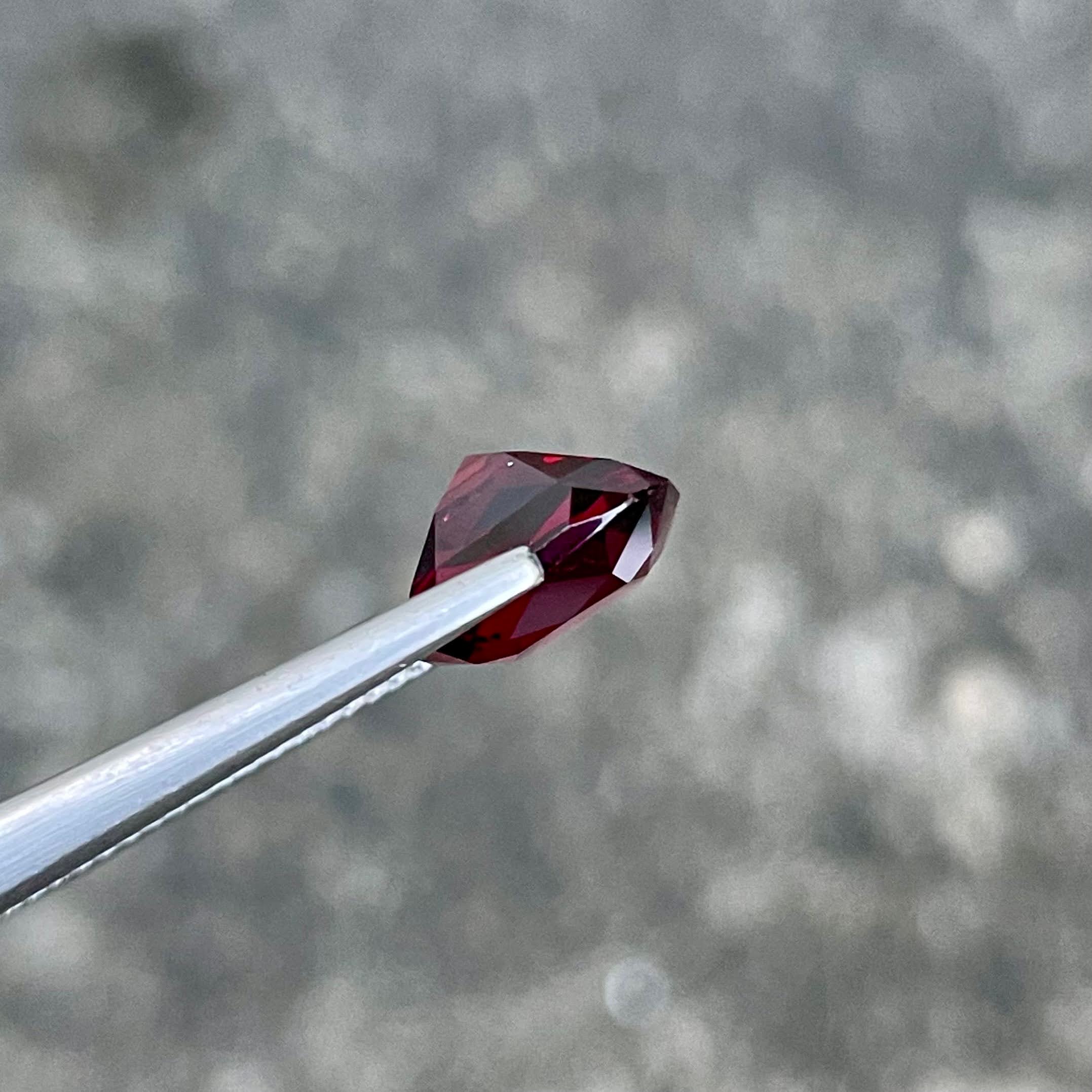 4.59 Carat Pinkish Red Garnet Stone