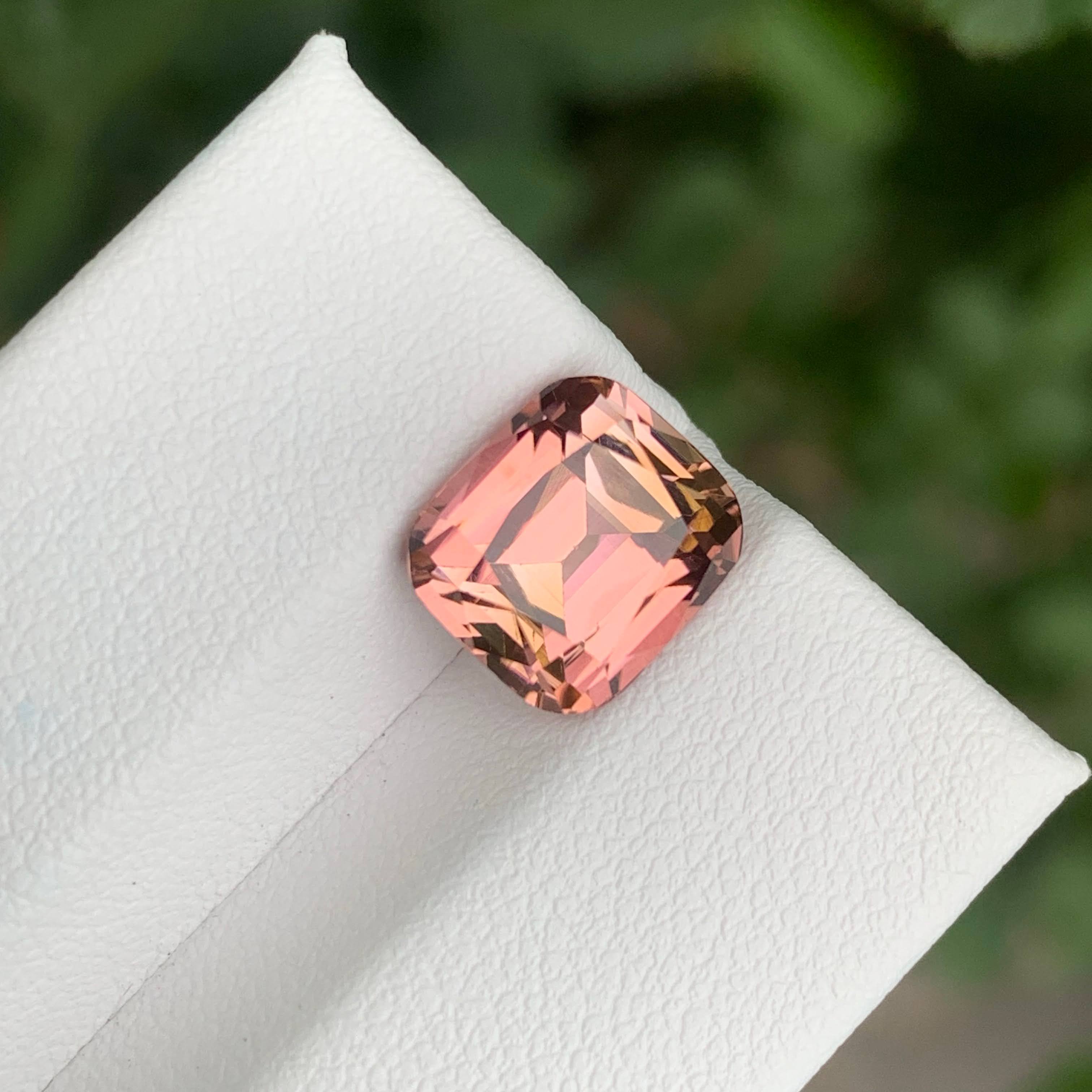 4.35 Carat Pink Tourmaline Cushion Gem