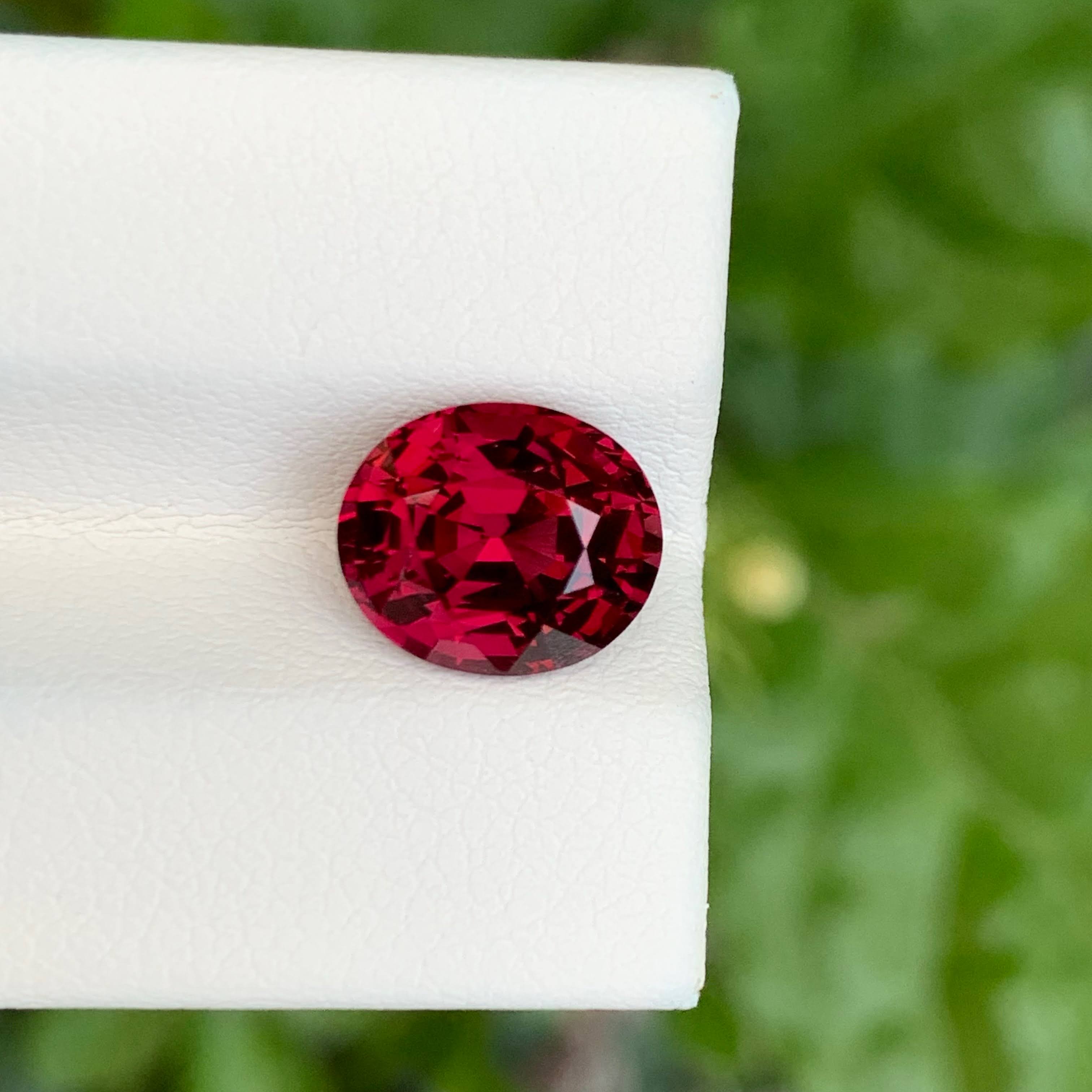 4.45 carat Pinkish Red Umbalite Garnet 