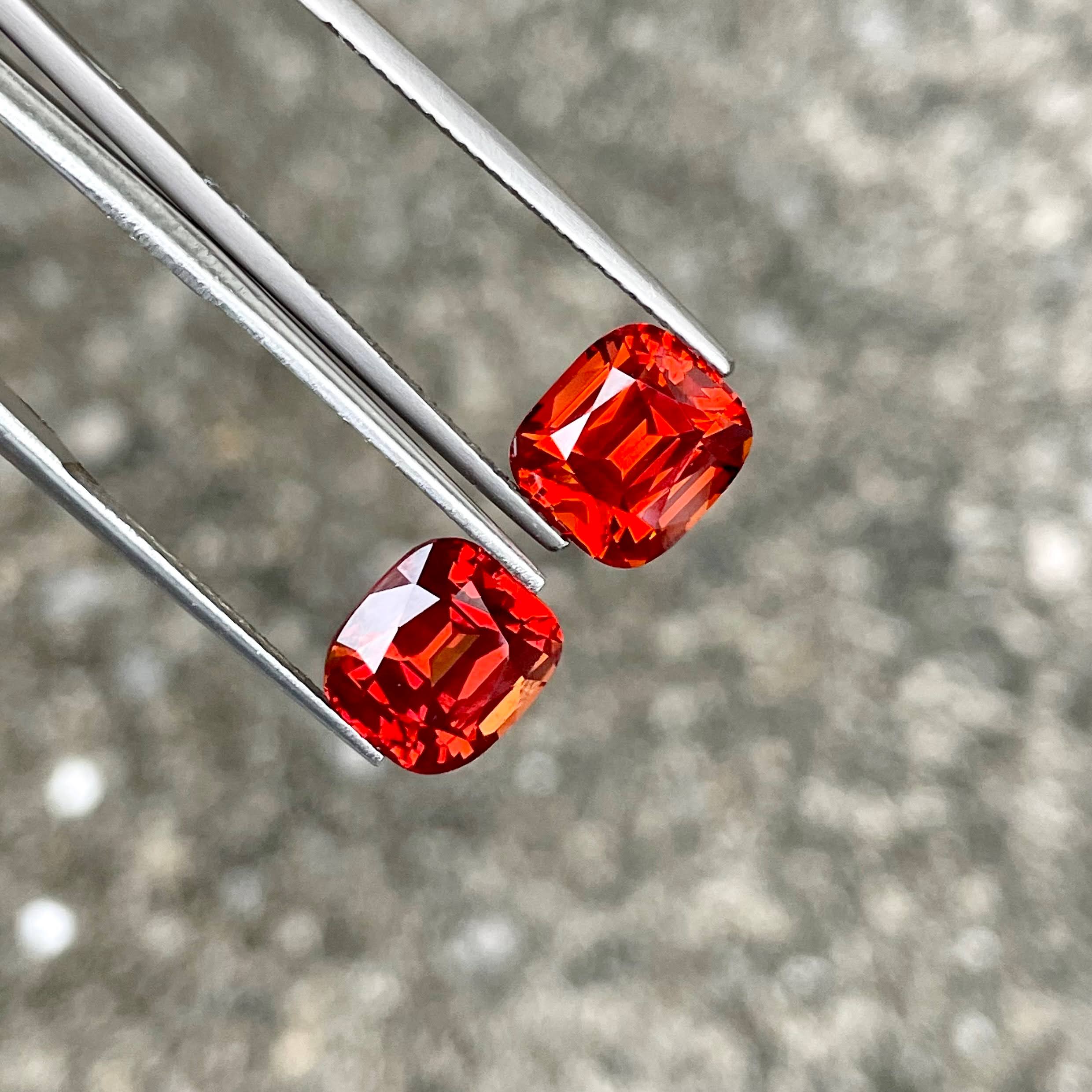 8.26 Carats Spessartite Garnet Pair