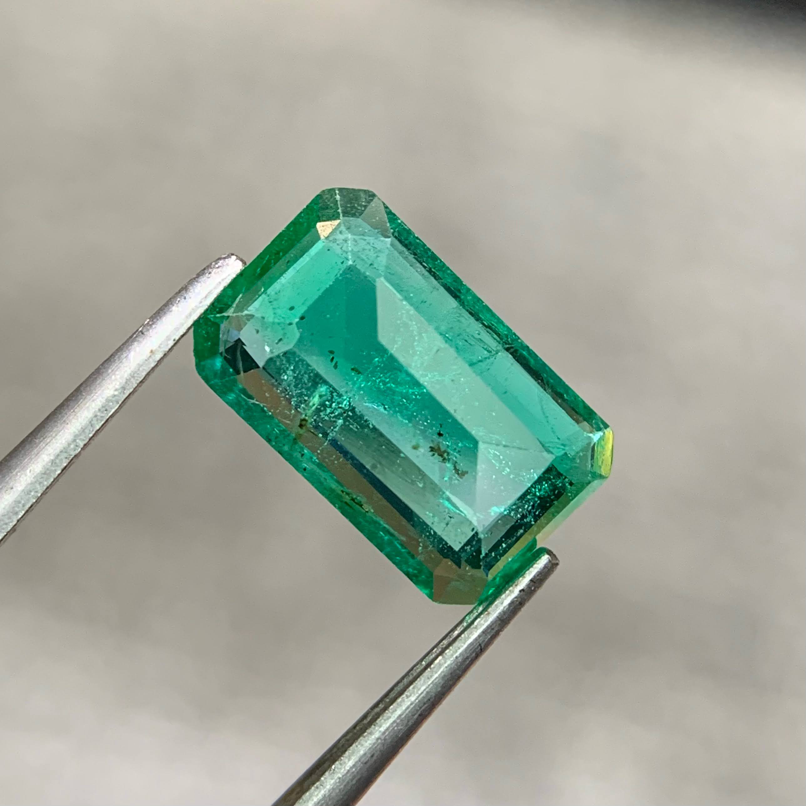 1.51 Ct Natural Zambian Emerald Emerald Cut