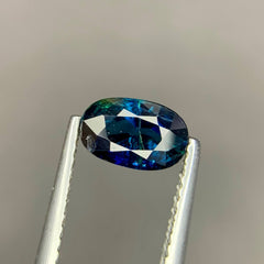 1.09ct Green Blue Teal Sapphire Oval
