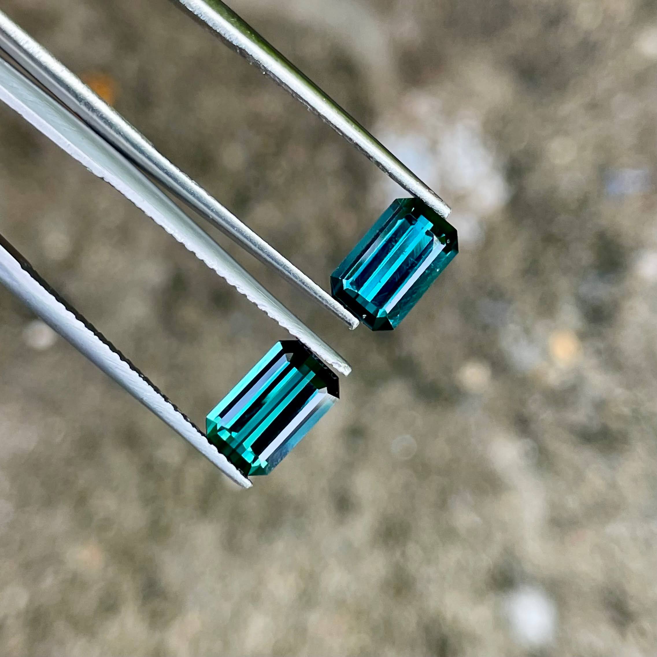 3.15 Carat Indicolite Tourmaline Pair