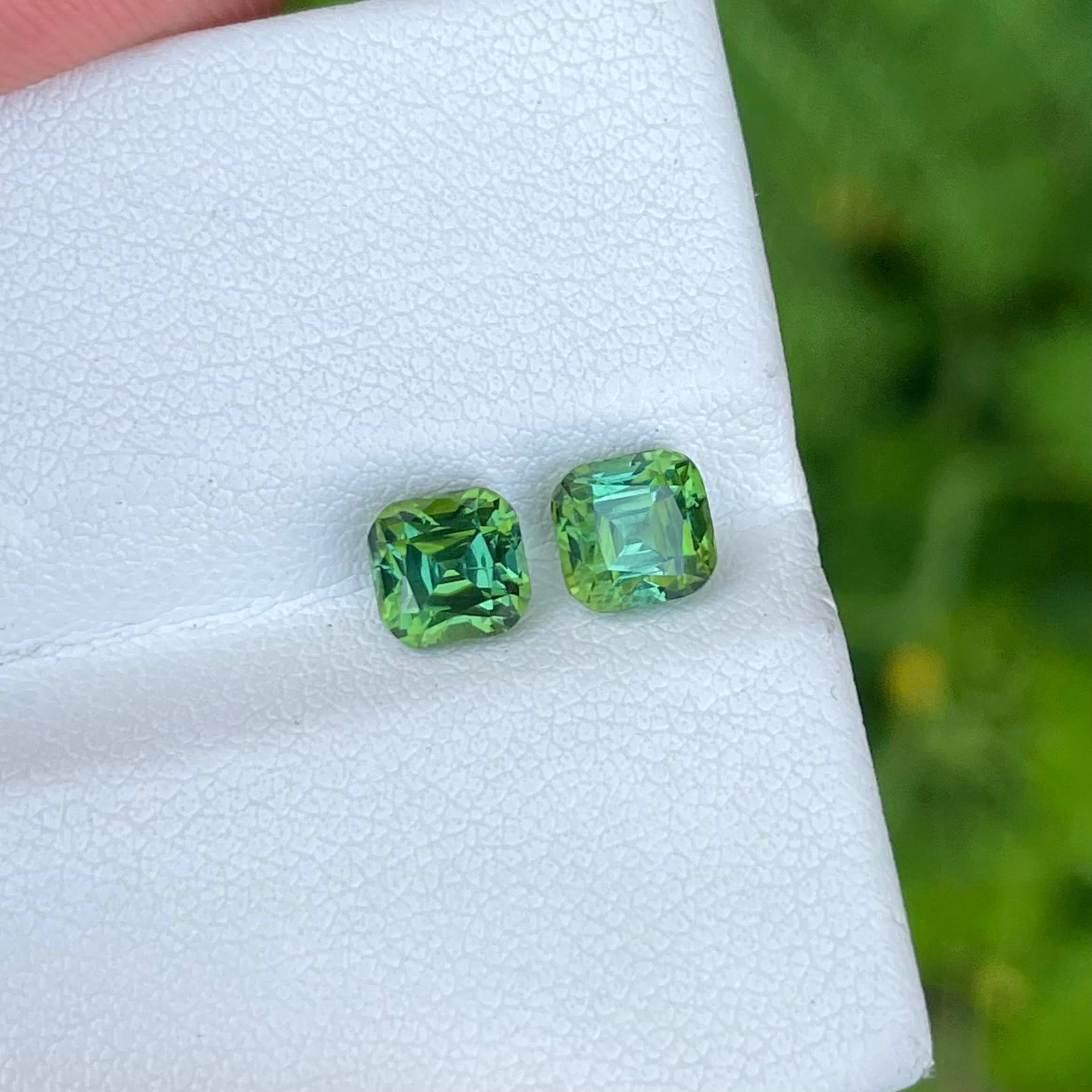 2.26 Carats Greenish Tourmaline Pair