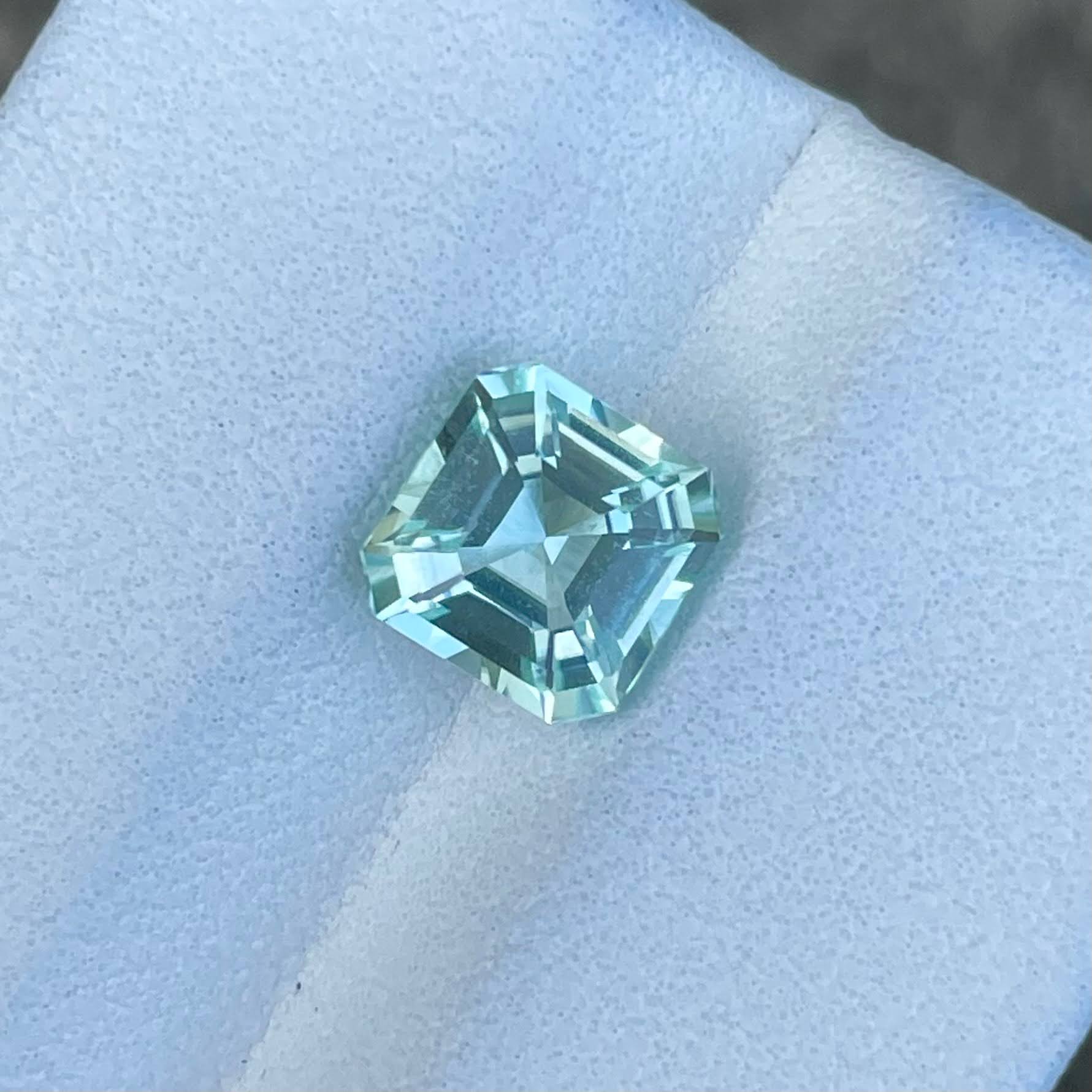1.78ct Seafoam Tourmaline Asscher Cut 