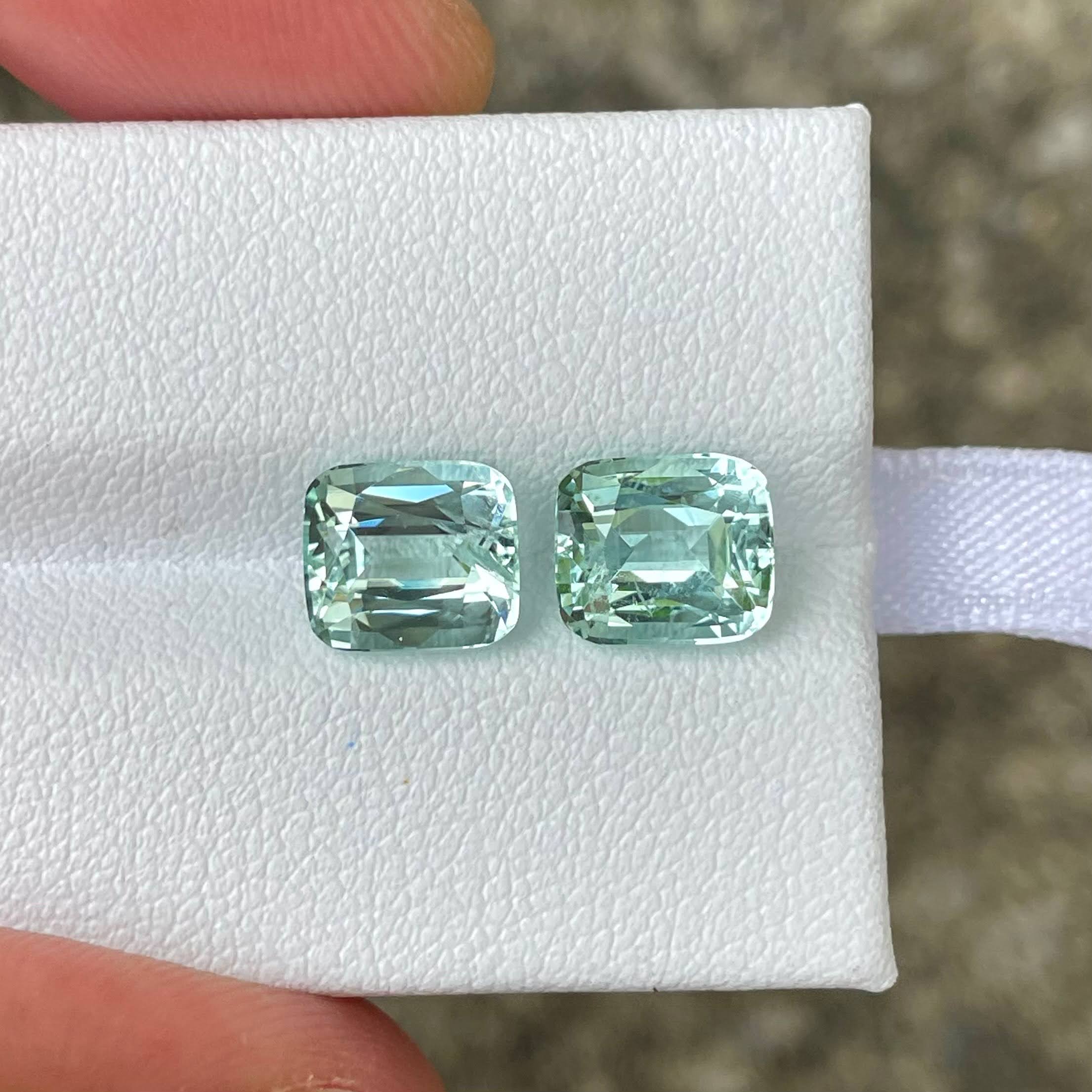 5.04 Carats Sea Foam Tourmaline Pair