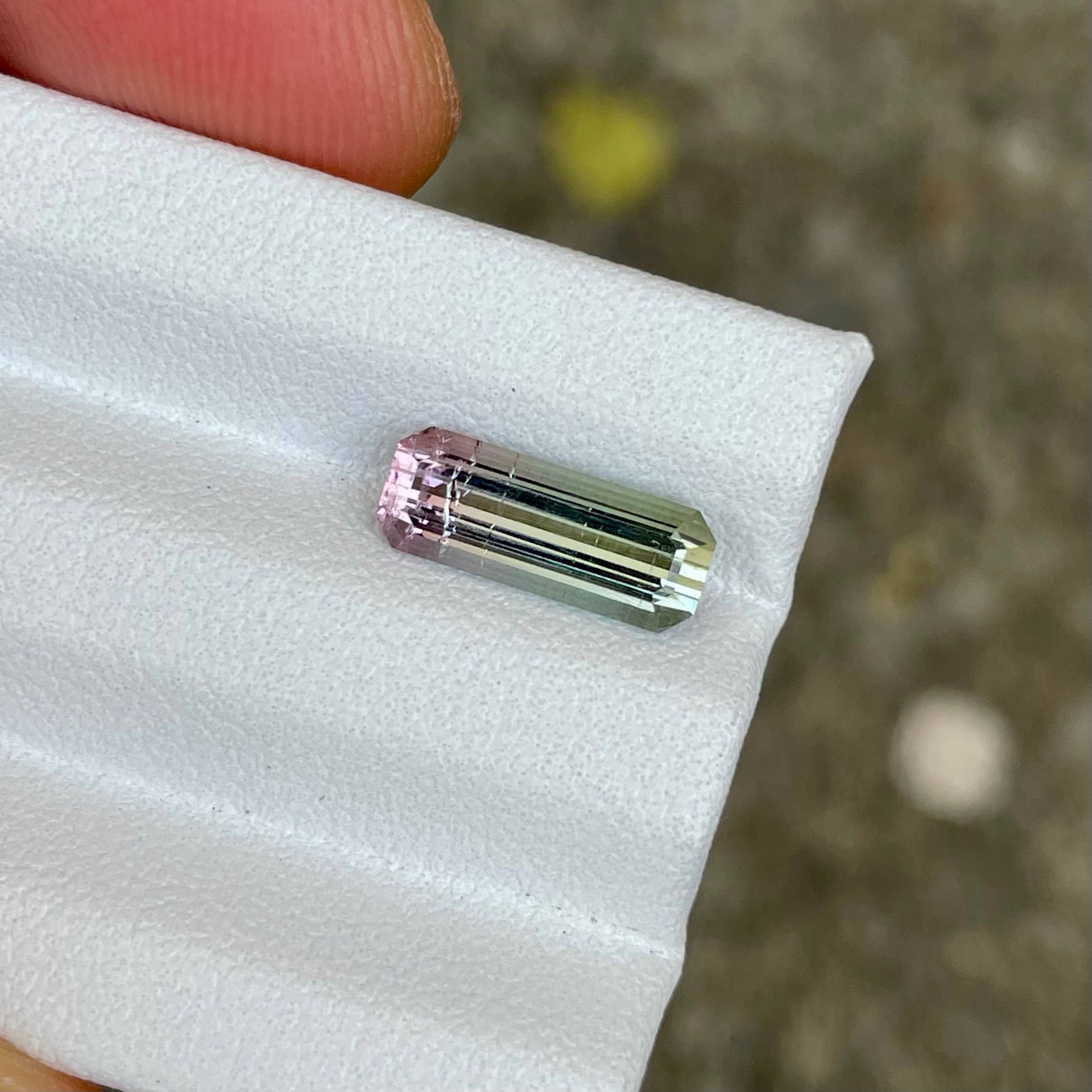 1.94 Carats Bi Color Tourmaline Stone