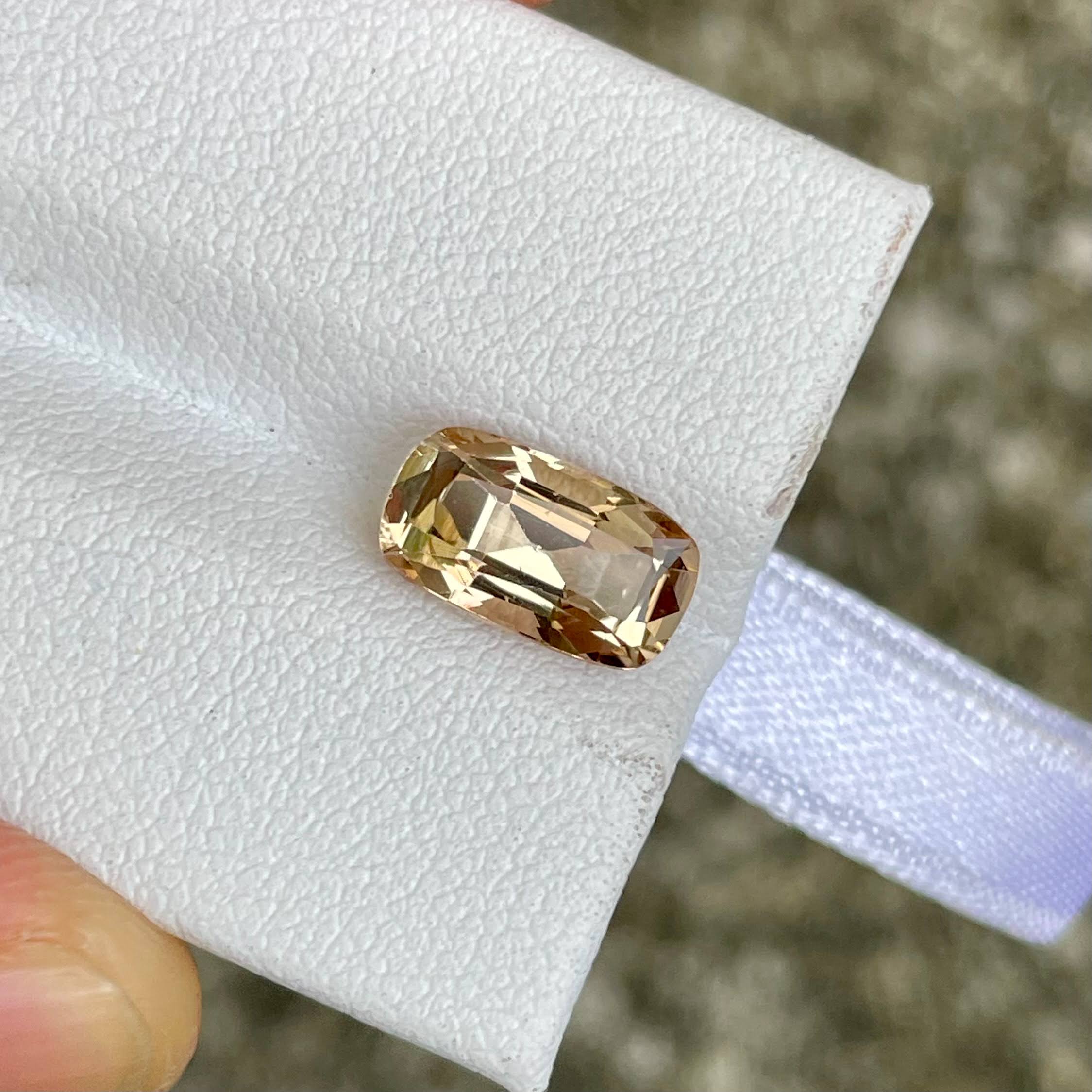 2.69 Carats Imperial Topaz Cushion Cut