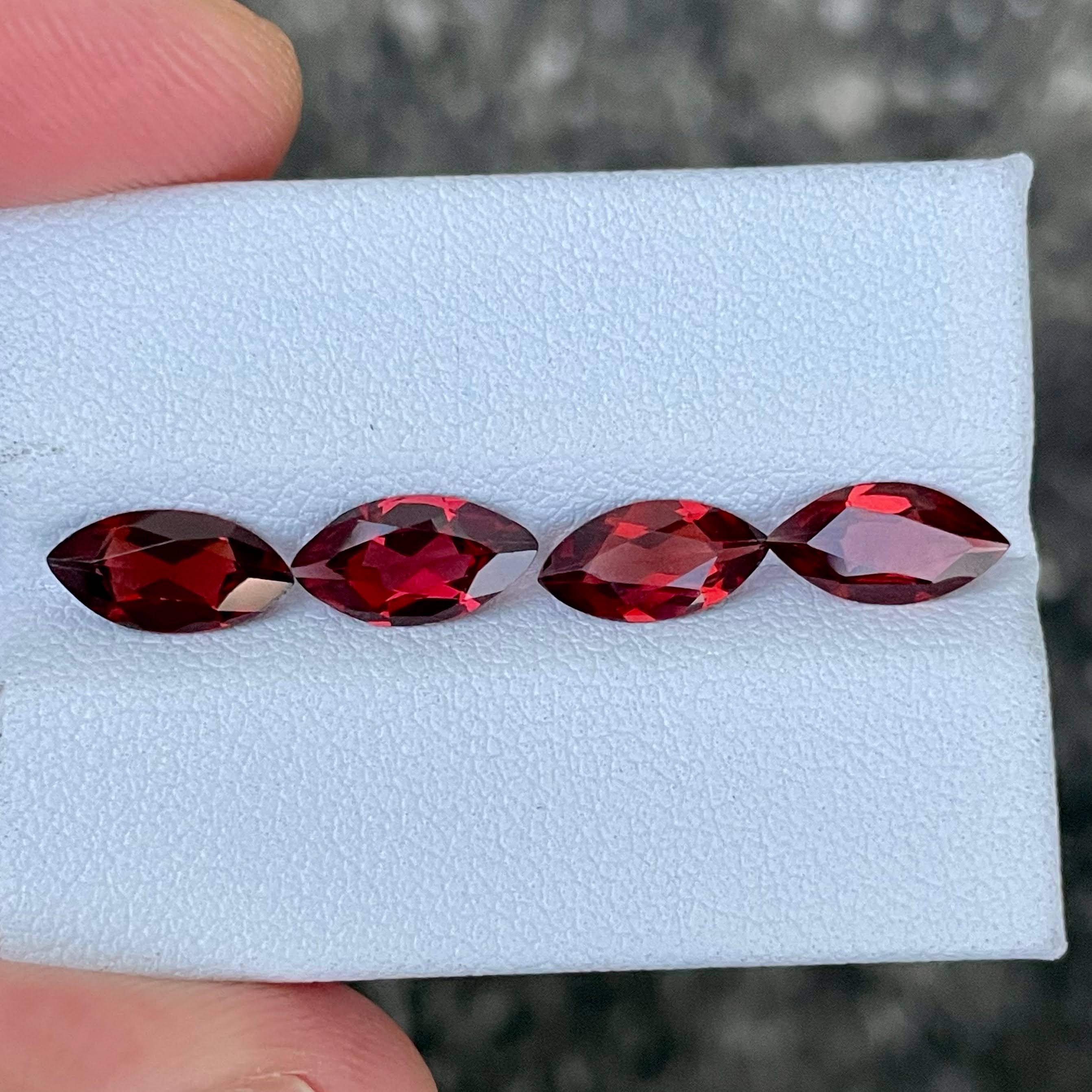 4.20 Carat Rhodolite Marquise Garnets 