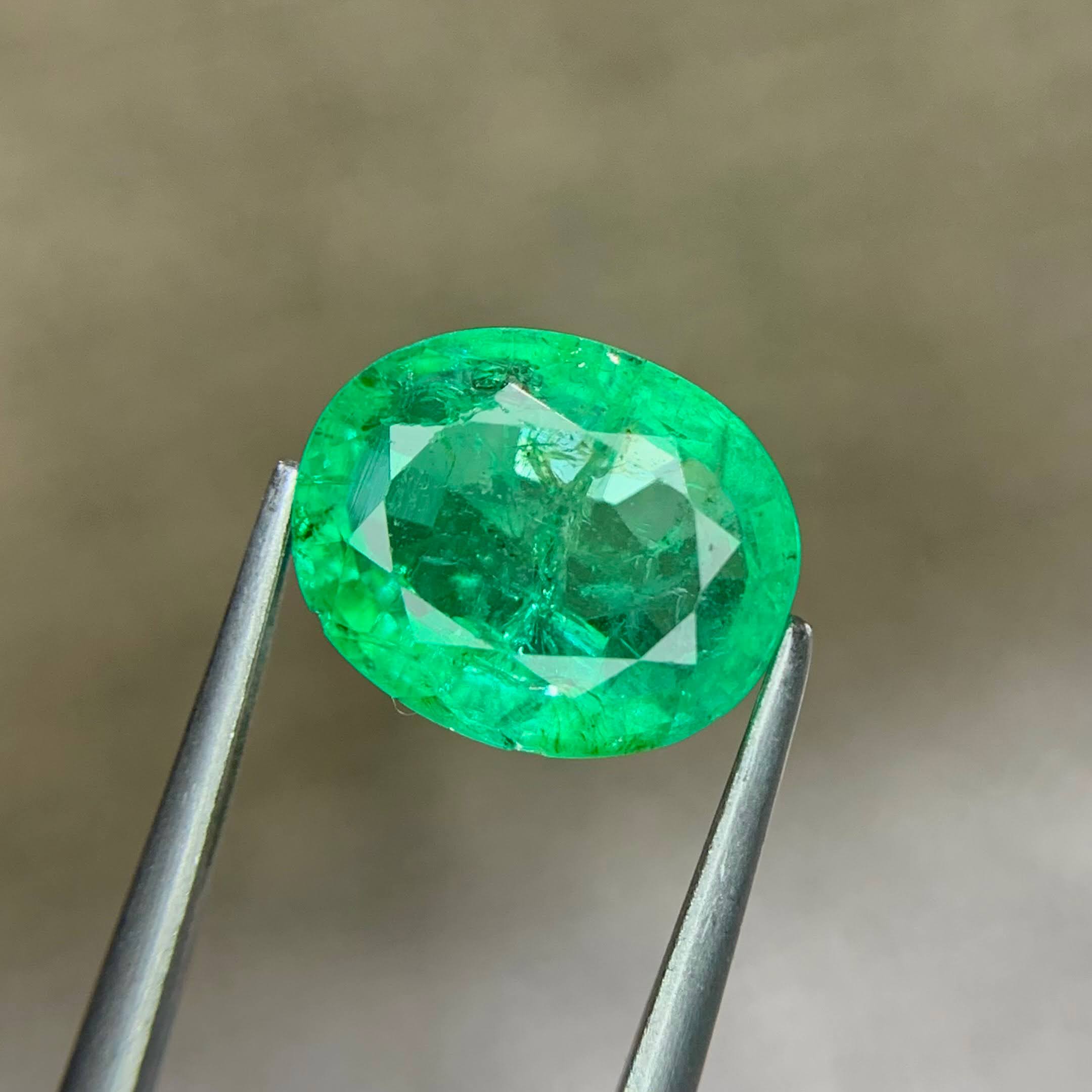 3.04 Ct Natural Zambian Emerald Oval Cut