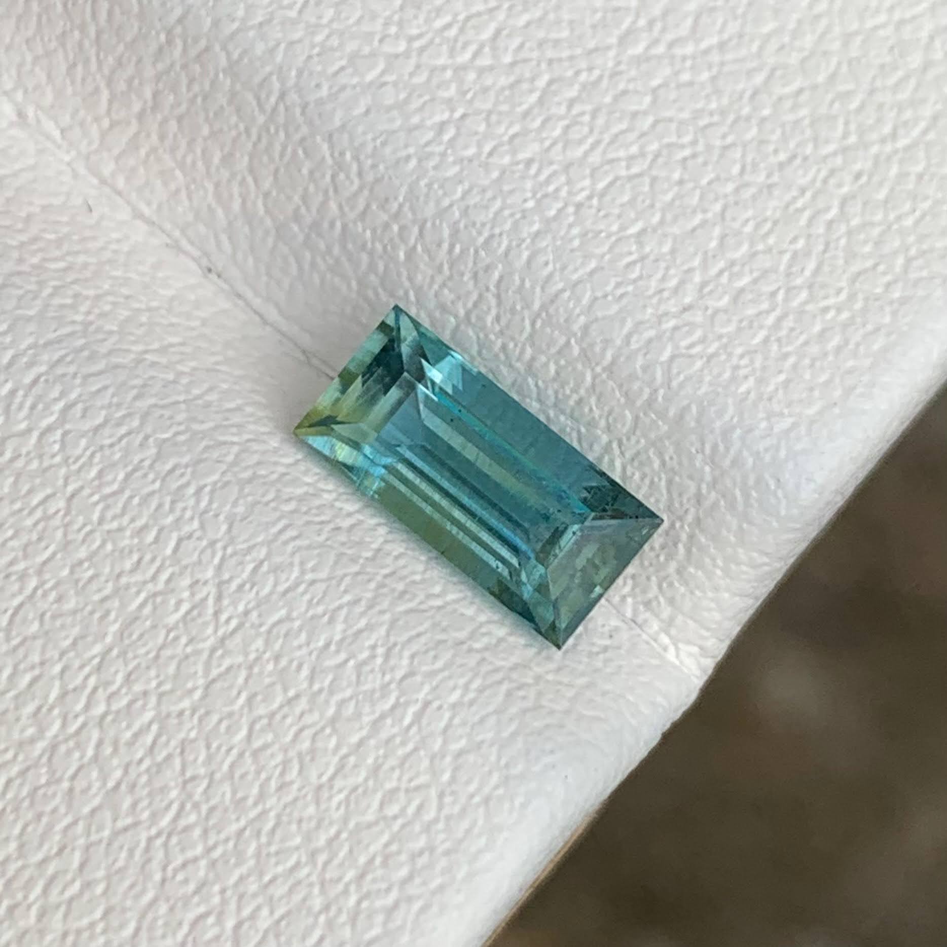 1.18ct Deep Blue Aquamarine Baguette Cut