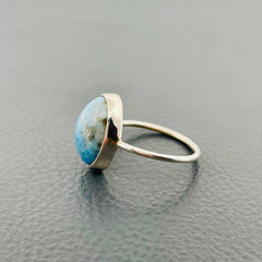 Handmade Lazurite Stone Silver Ring