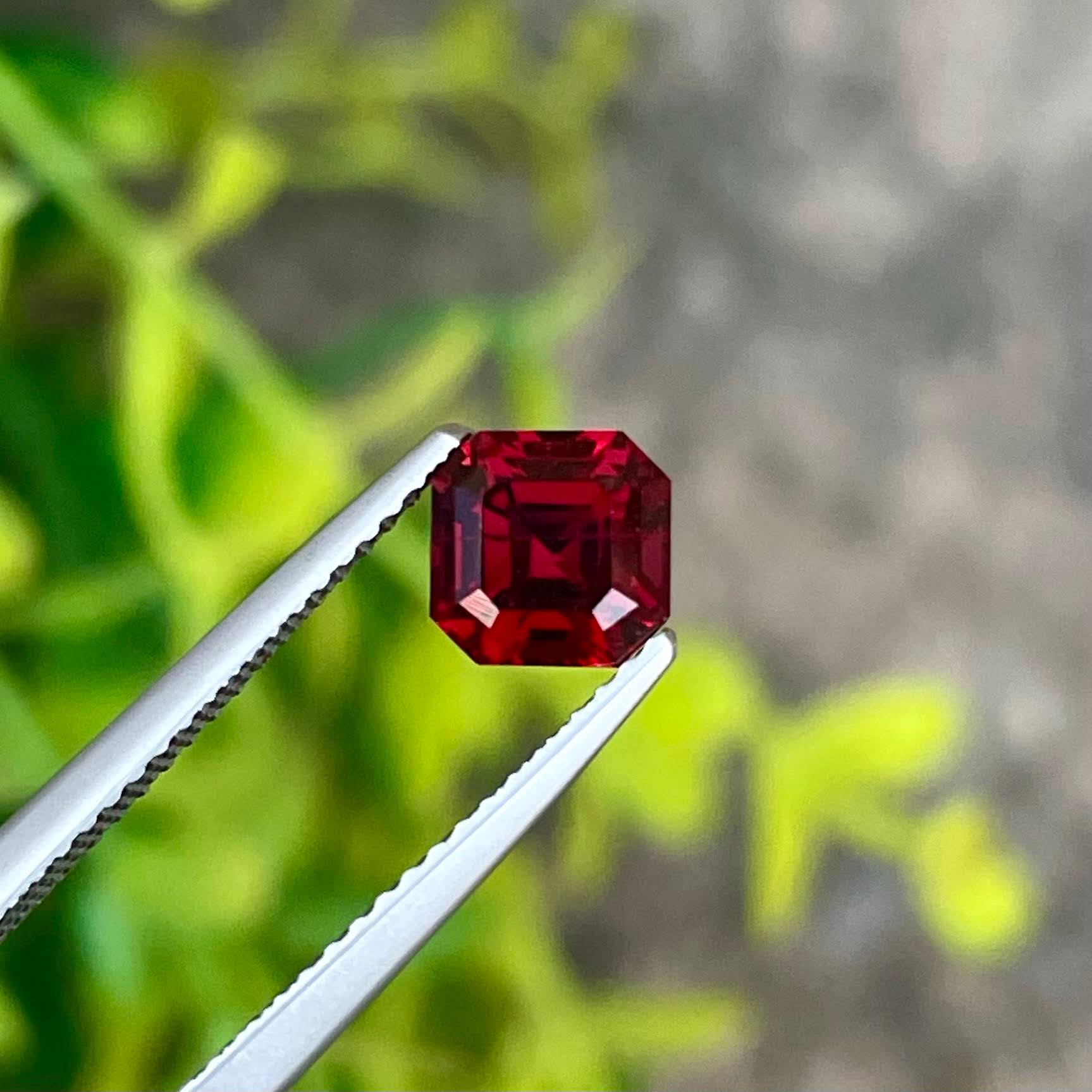 1.40 Carats Deep Red Garnet Stone