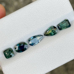 3.35 Carats Teal Sapphire Gems Lot